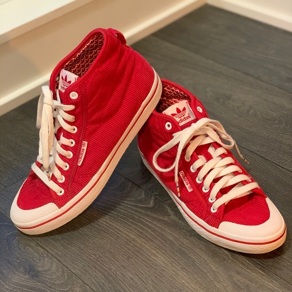 Rare Original Adidas Red Corduroy Sneakers - Picture 1 of 6